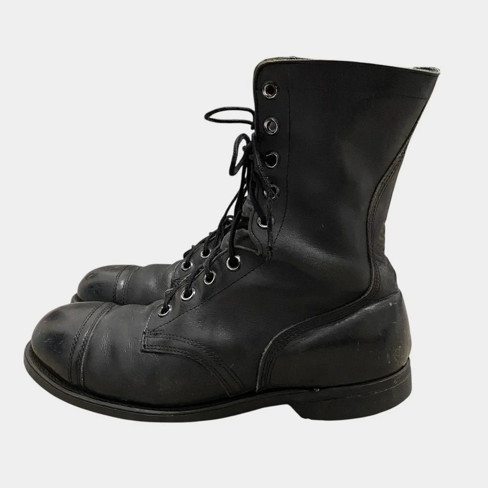 Biltrite ANSI Combat Boots Men Size 10.5 Black Leather Steel Toe Z41-1991/75